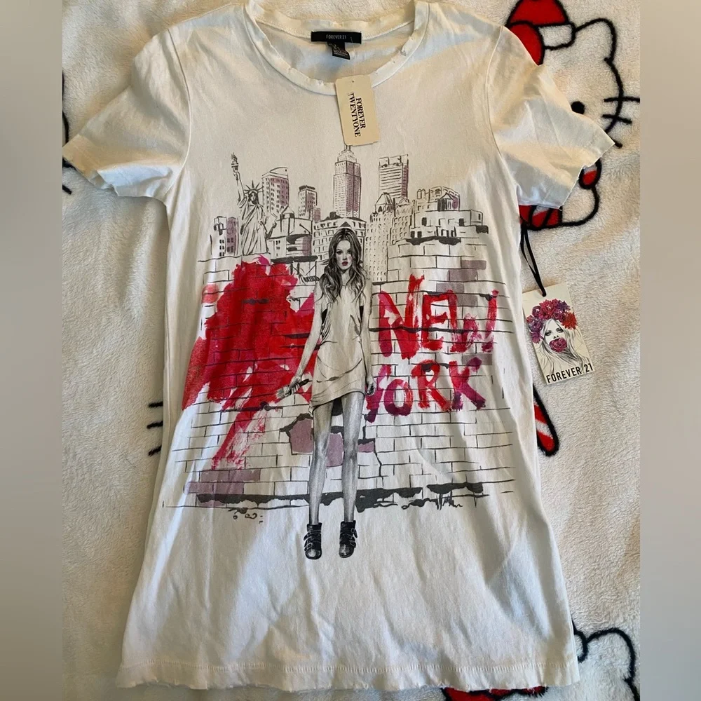 NWT vintage Forever 21 x Kelly Smith graphic tee shirt - Picture 1 of 6